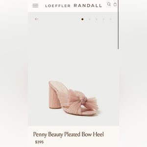 Loeffler Randal Penny Pleated Bow Heel